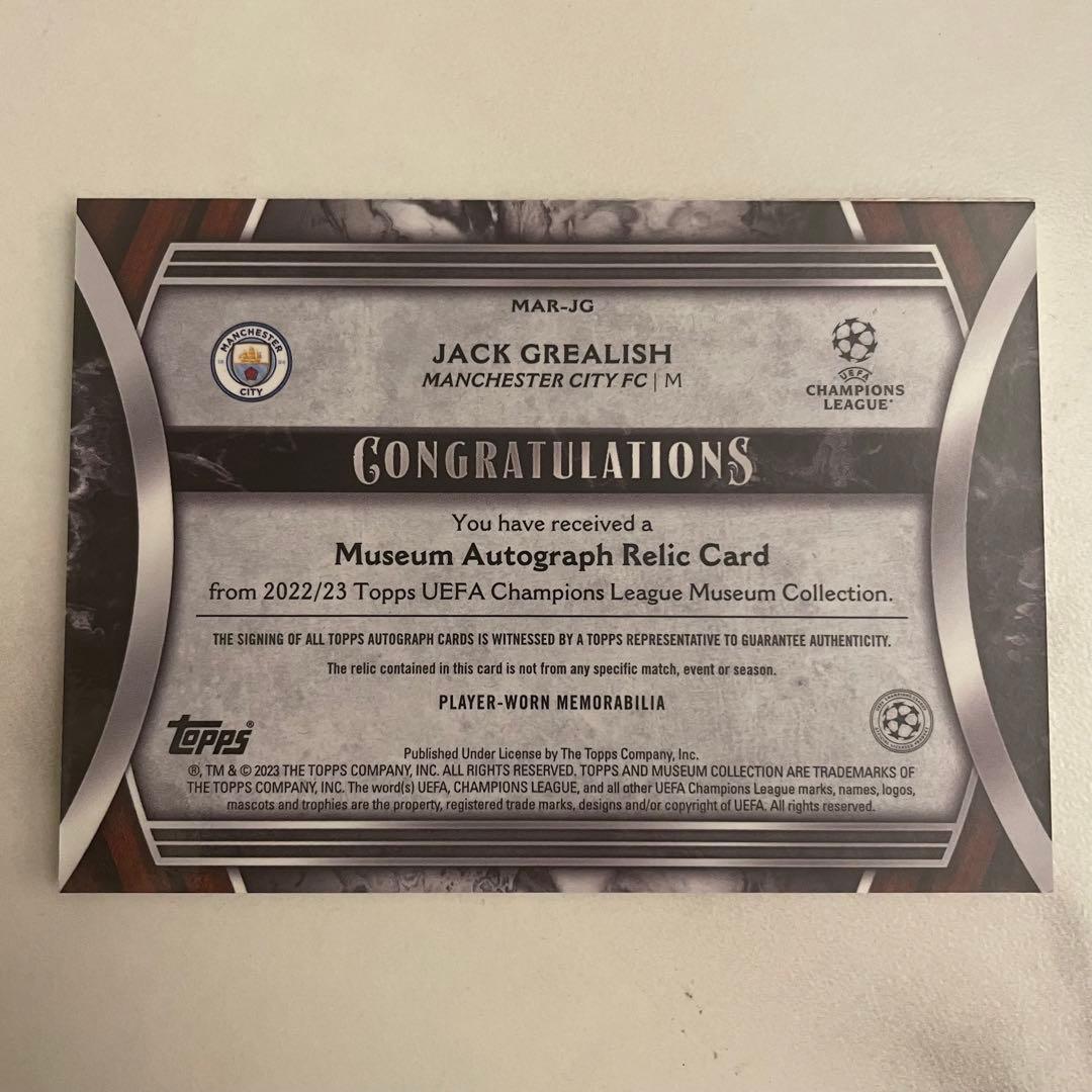 その他 Jack Grealish Museum Auto Relic Card /50