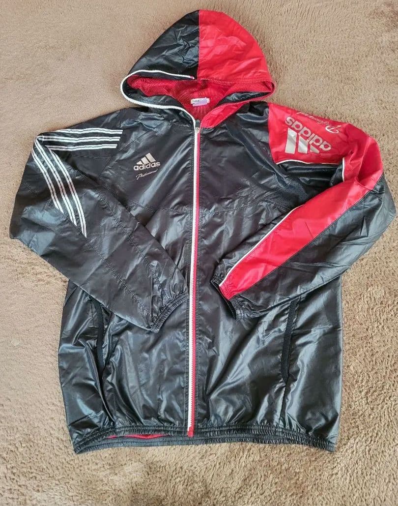 美品❗adidas Professional ジャケット パンツセット L黒/赤