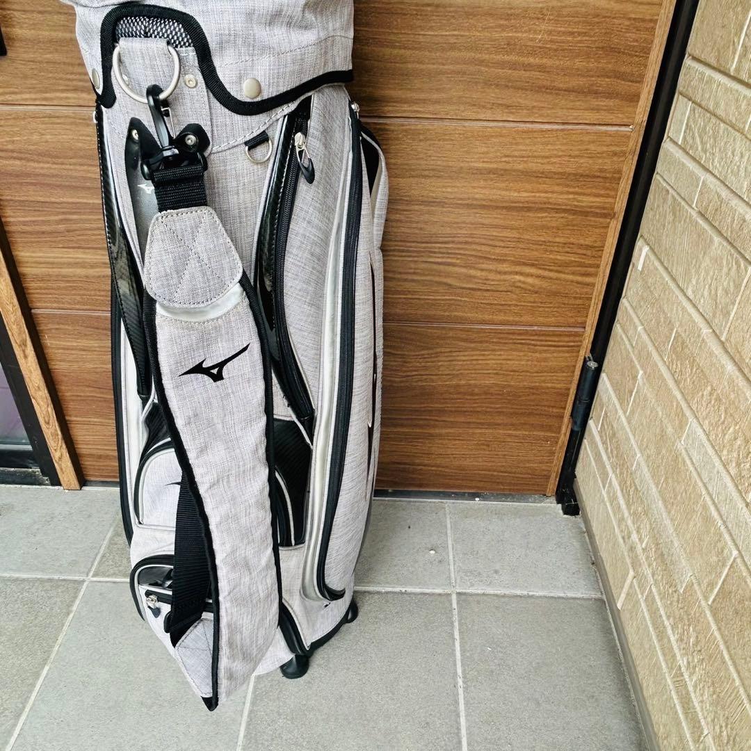 【美品】ミズノ グレー キャディバッグ　MIZUNO