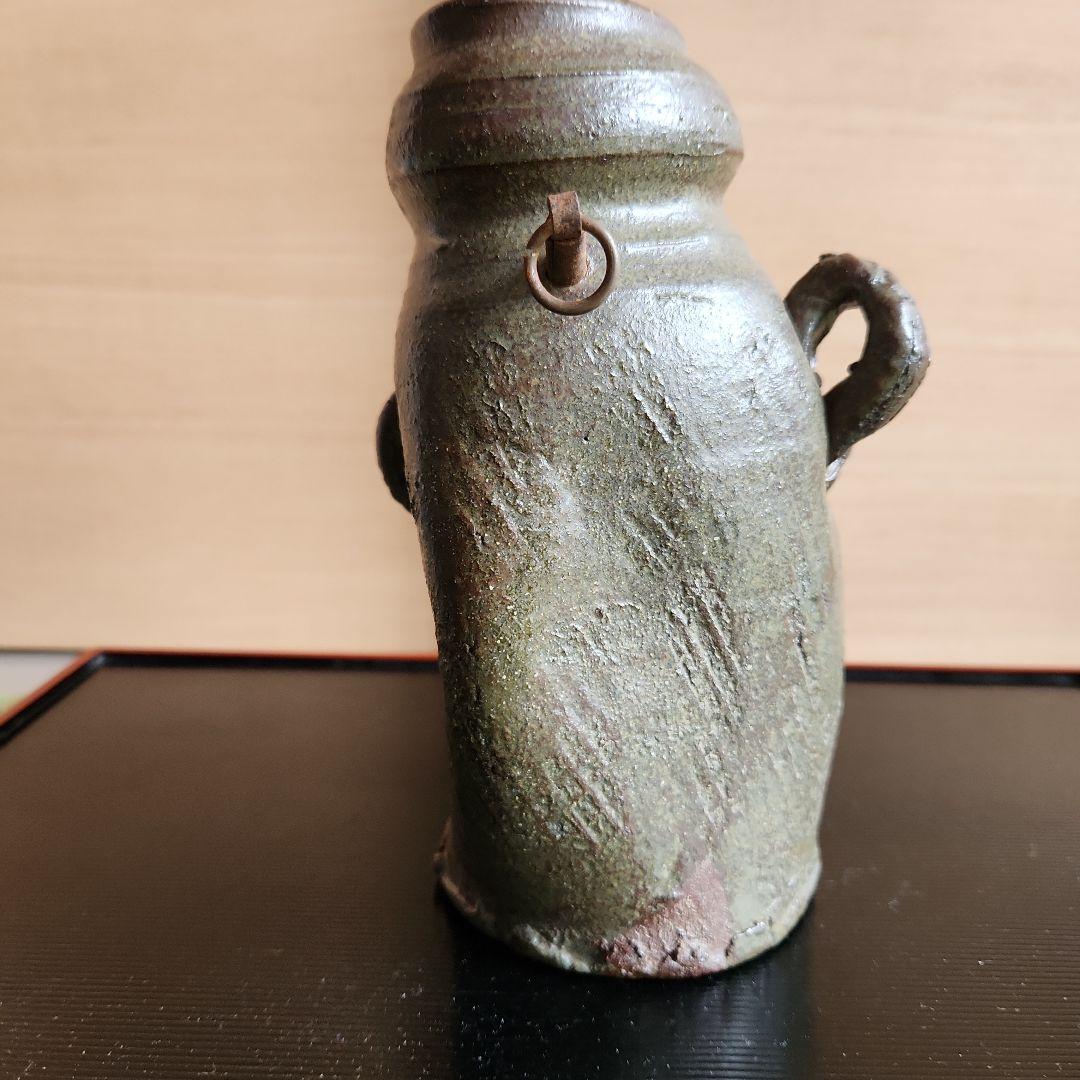 古唐津叩き掛花入れ