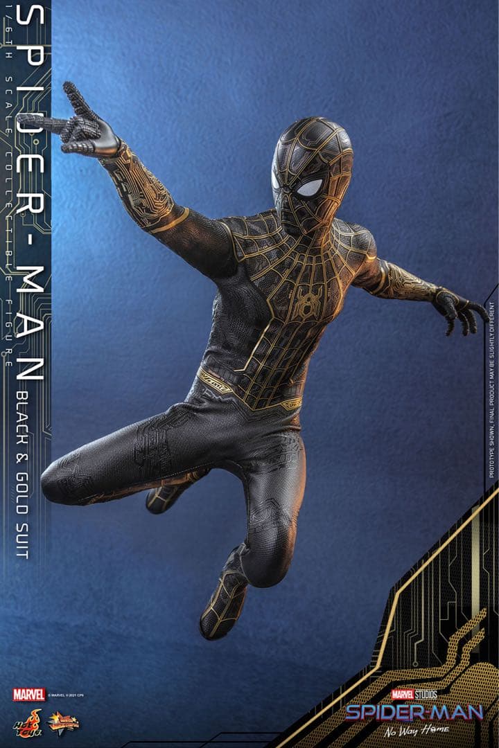 ホットトイズ スパイダーマン ブラック＆ゴールドスーツ フィギュア
