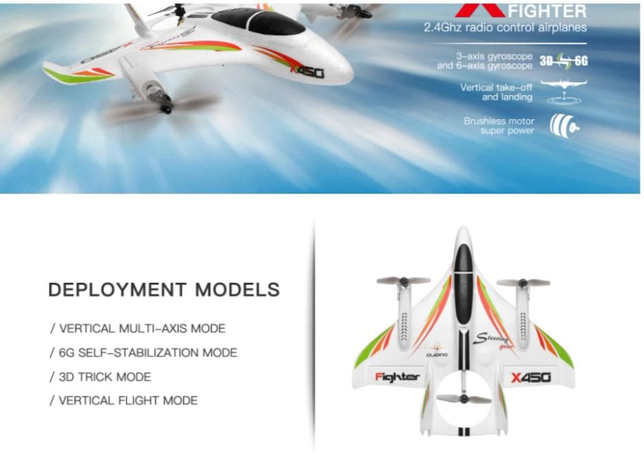 VTOL XK X450 AVIATER 垂直離着陸プレーン