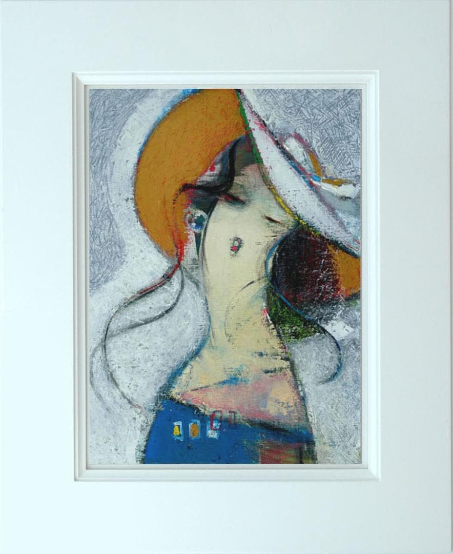 油絵 菅家令子 絵 絵画 インテリア F6-081812 人物 女性像