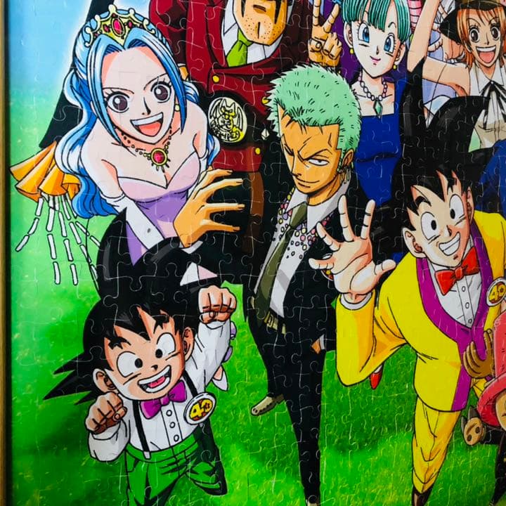 週刊少年ジャンプ40周年　ドラゴンボールZ&ワンピース　ジグソーパズル　額装