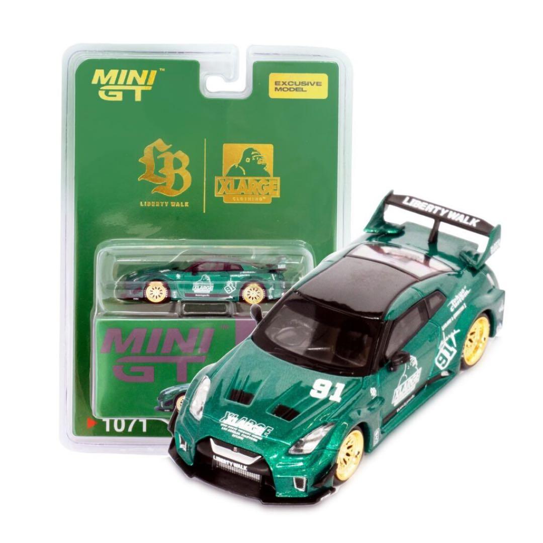 サインMINI-GT LBWK × XLARGE GT-R35 BOX Lサイズ
