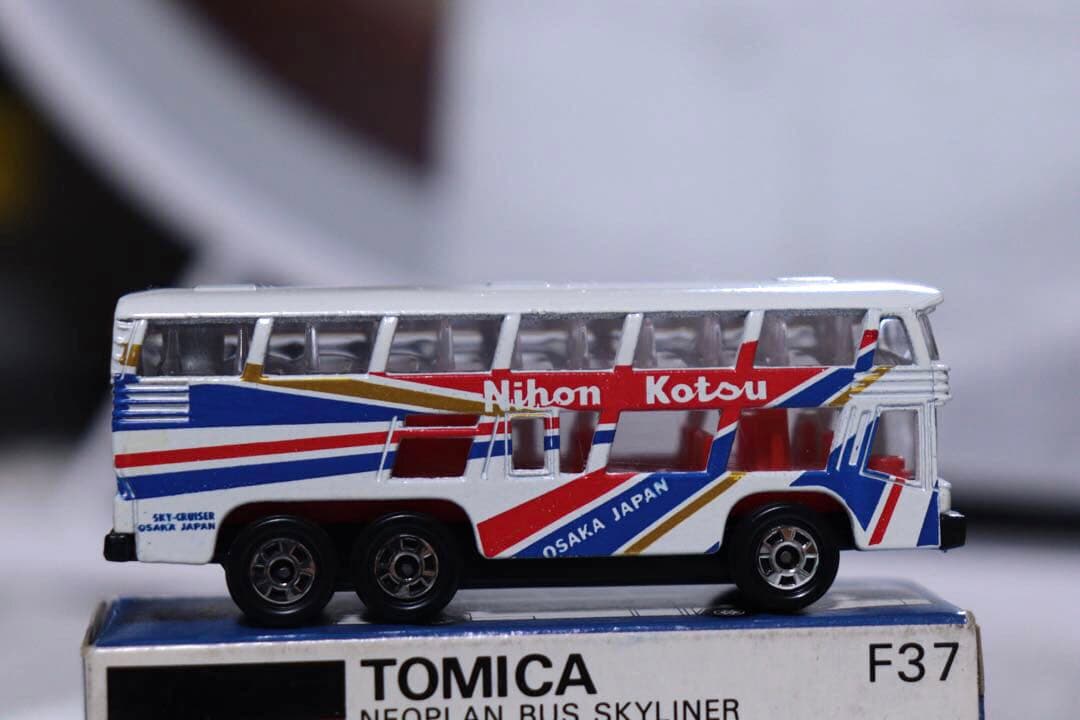 日本製　トミカ　外国車シリーズ　ネオプランバス　スカイライナー　青箱　F37