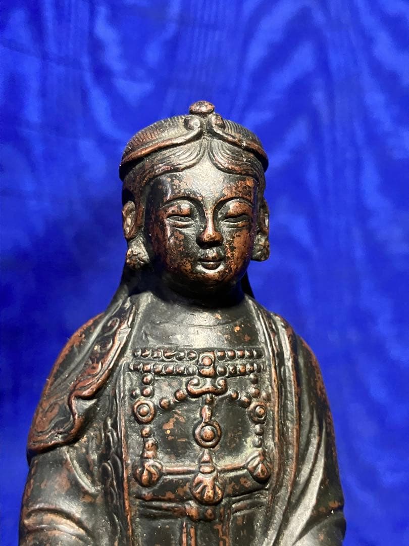 仏像　金属工芸　骨董品　鬼子母神　獅子　アンティーク
