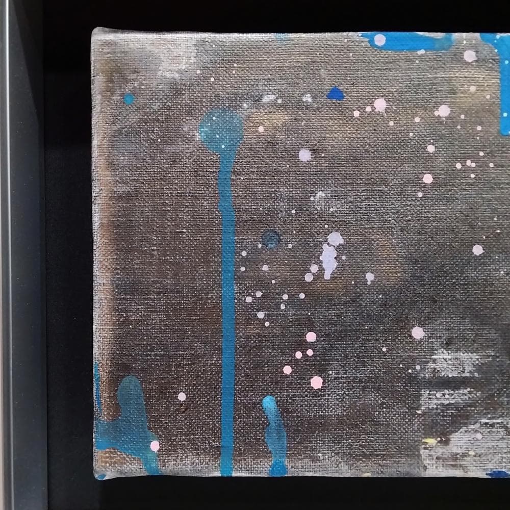 内野隆文　city　抽象画　絵画　F0号　アクリル画　現代美術　アート作品　真作