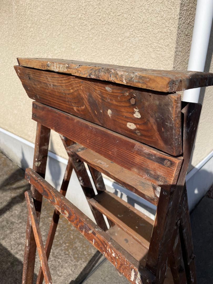 アンティーク　ラダー　脚立　店舗什器
