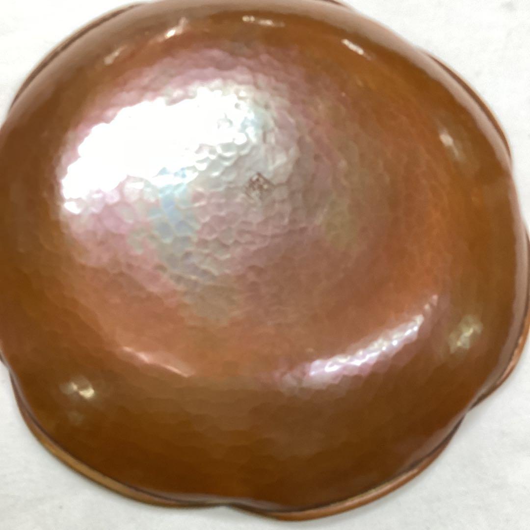 S5 玉川堂　鎚起銅器　桑紋　菓子皿　直径21.5cm