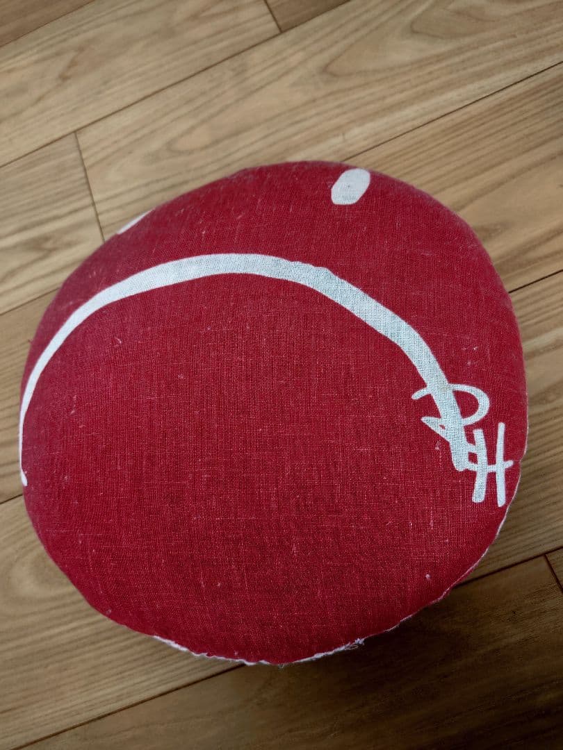 ロンハーマン　クッション　スマイル　ニコちゃん　赤色