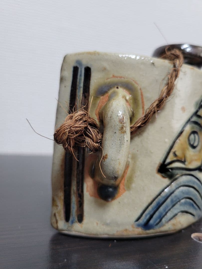 宮城智　壺屋焼魚図宝瓶　最大横幅約15cm