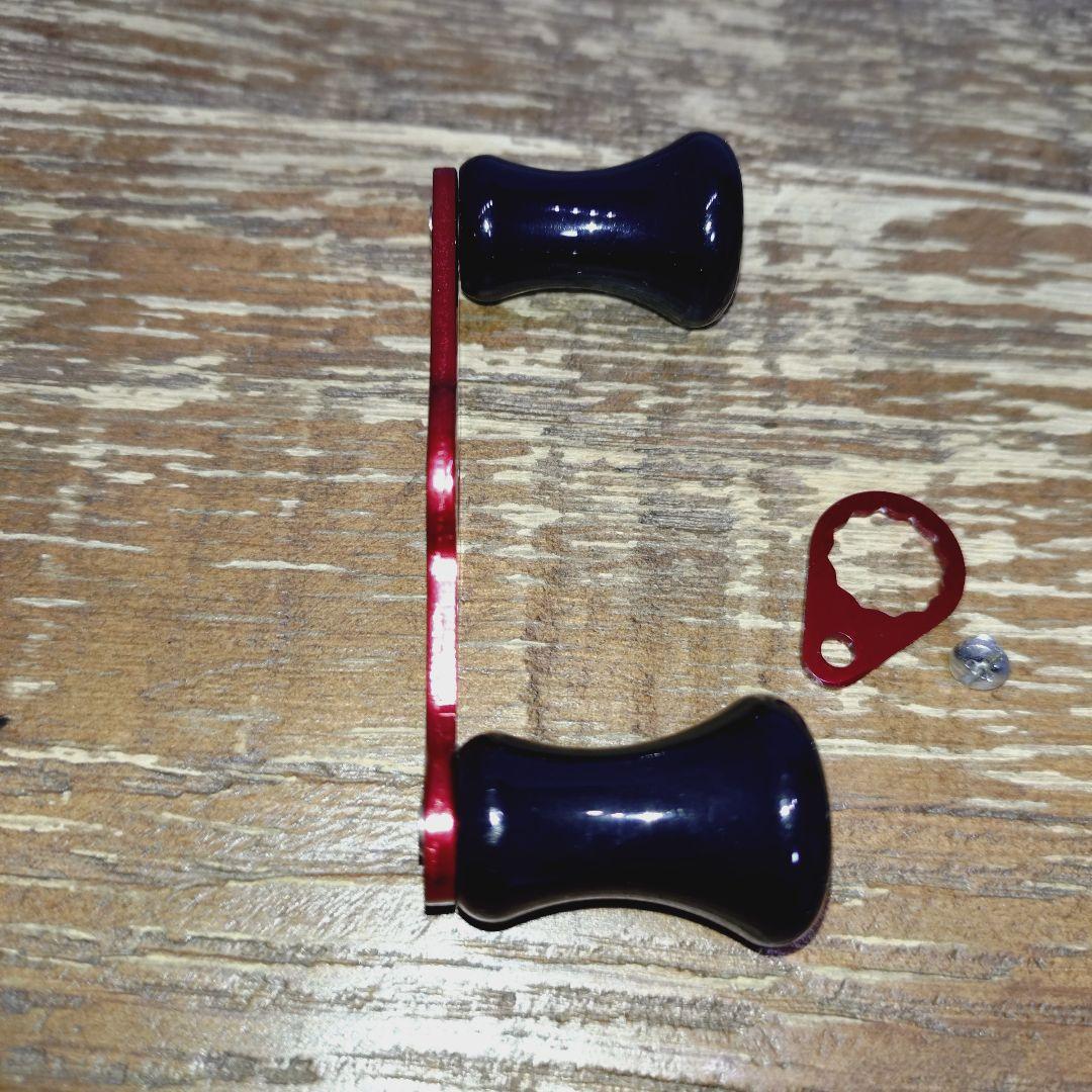 ザウルス ショートパワーハンドル 赤✕黒ノブ リテナー付