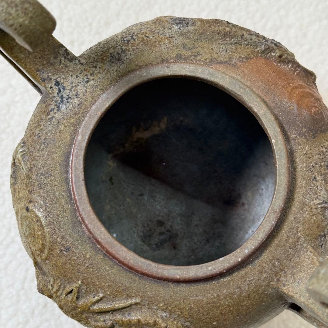 蔵出し/備前竜香炉 小山一草 共箱 共布 栞 備前焼 龍細工 茶道具 香道具