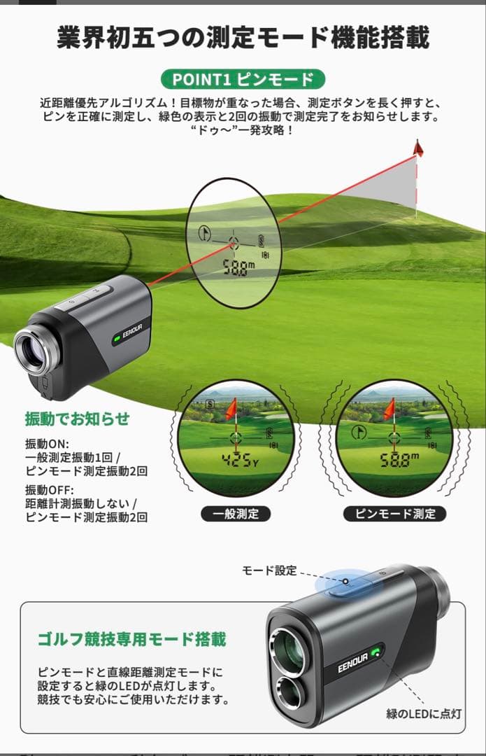 新品EENOUR U800 ゴルフ用距離計　ブラック