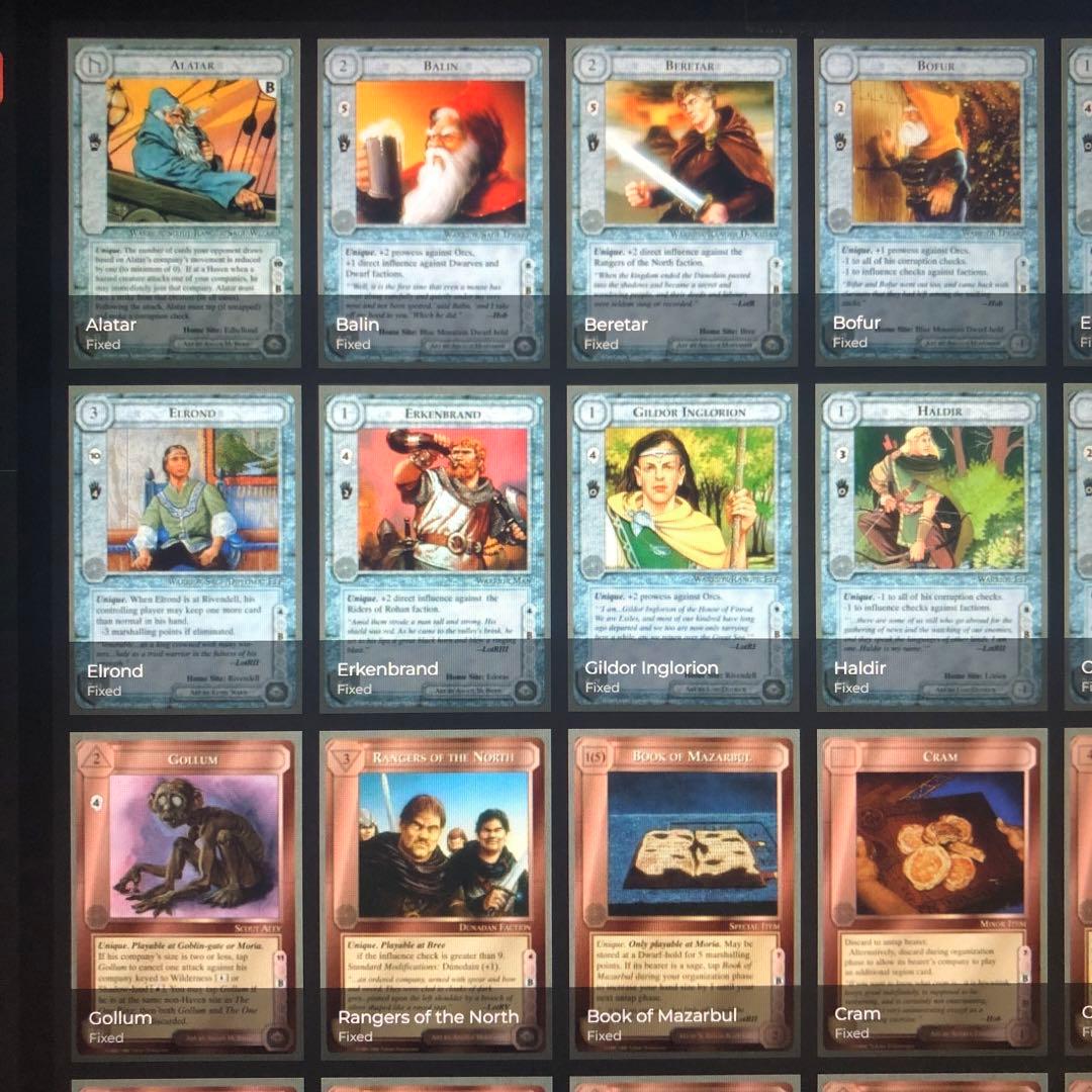 ミドルアース　カード　チャレンジデッキB ccg コンプ　指輪物語　希少