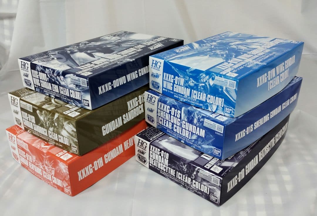 ガンダムベース限定　HGウイングガンダム　クリア　他　6種