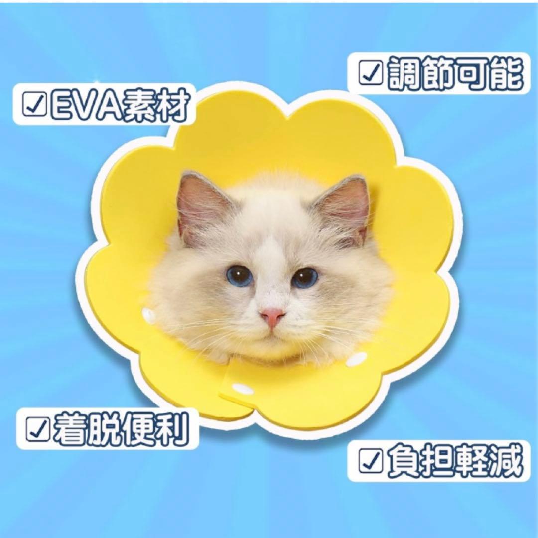 ⭐️Sサイズ⭐️ エリザベスカラー 猫用 犬用 ソフト 着脱便利 傷舐め防止
