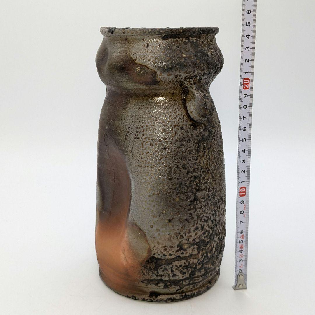 備前焼 窯変耳付花入 花瓶 花器 花生 フラワーベース 置物 華道具 茶道具