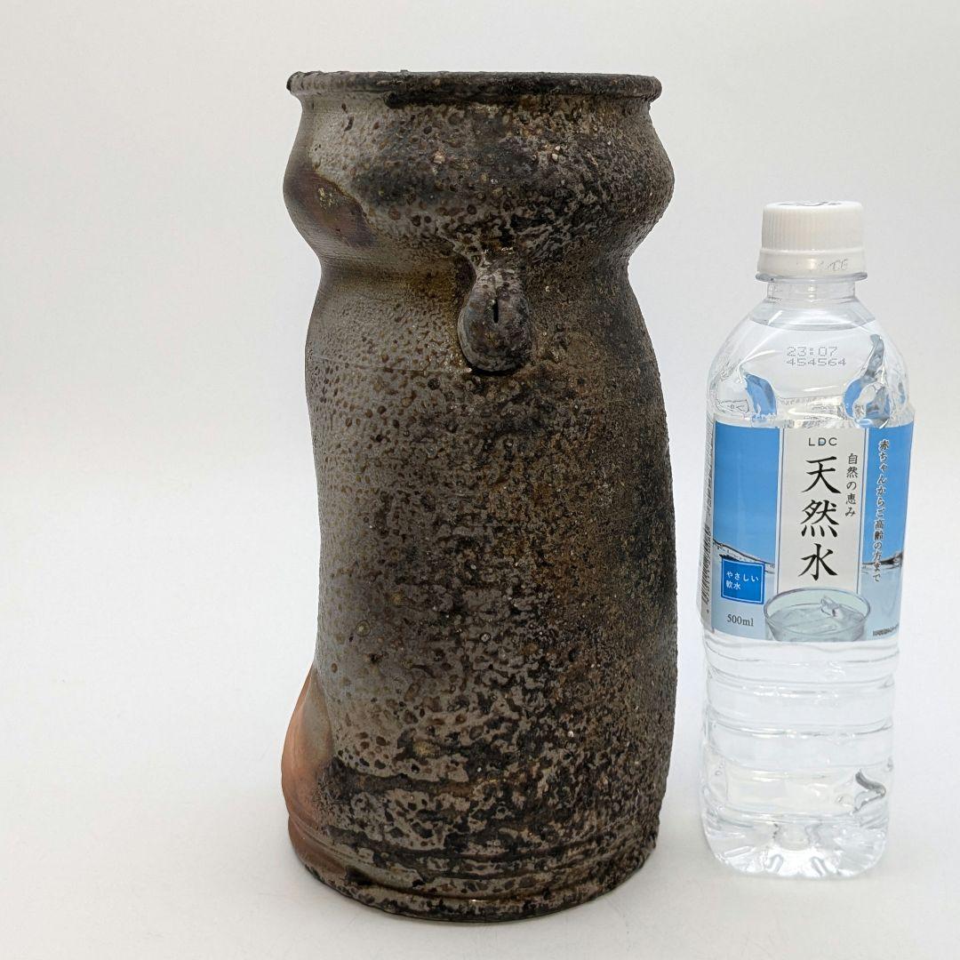 備前焼 窯変耳付花入 花瓶 花器 花生 フラワーベース 置物 華道具 茶道具