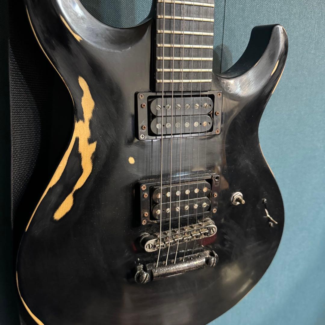 【生産完了】キャパリソン　Angelus エレキギター　ブラック24フレット