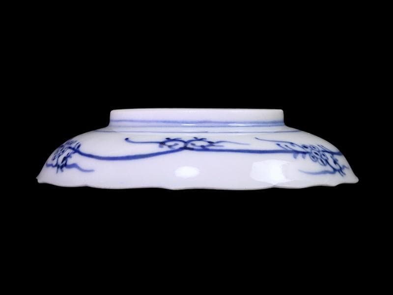 平戸　伊万里　立正堂製　割絵　山水紋の図　4寸皿　５枚　D083AS-DBi