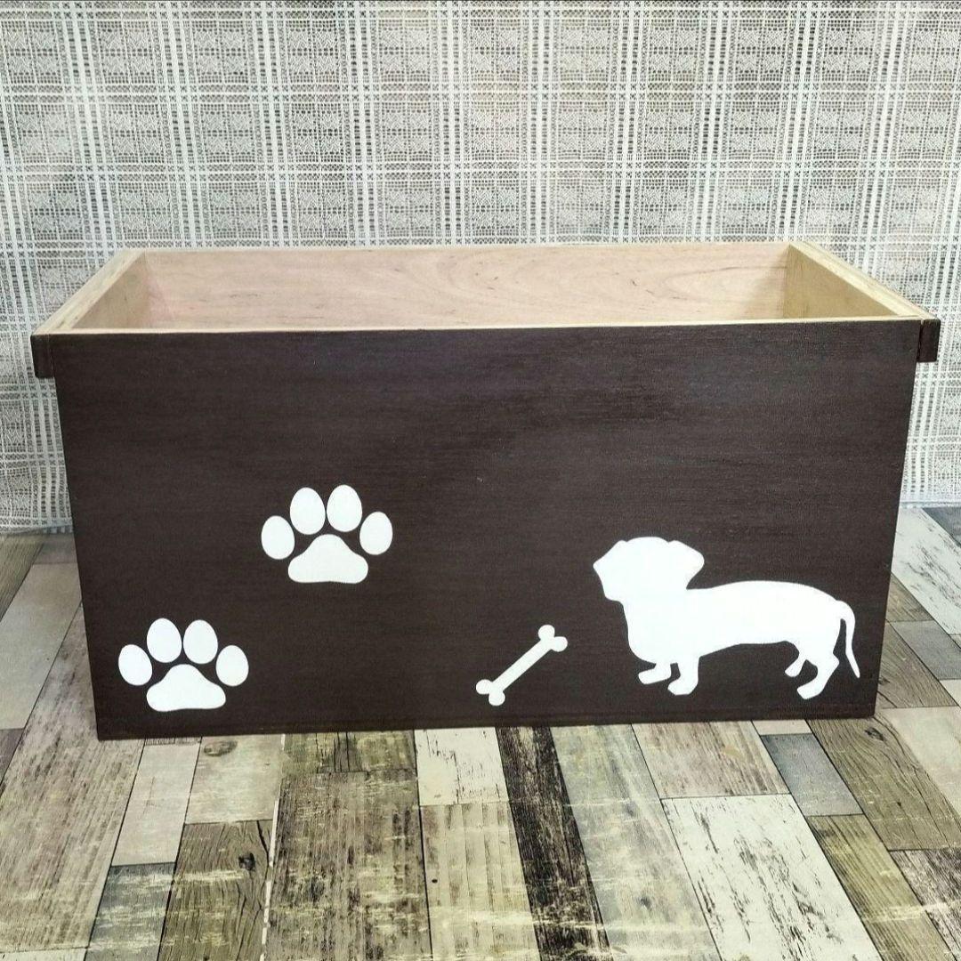 64《収納BOX》りんご箱 犬 おもちゃ箱 宅配 木製家具 インテリア 木箱