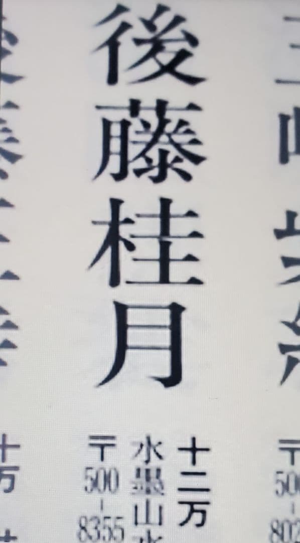 後藤桂月画「水墨山水」