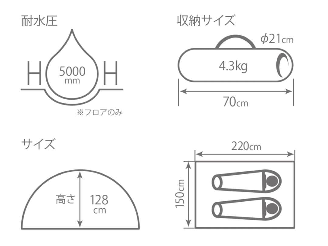 【新品未開封】DOD ワンタッチカンガルーテントS