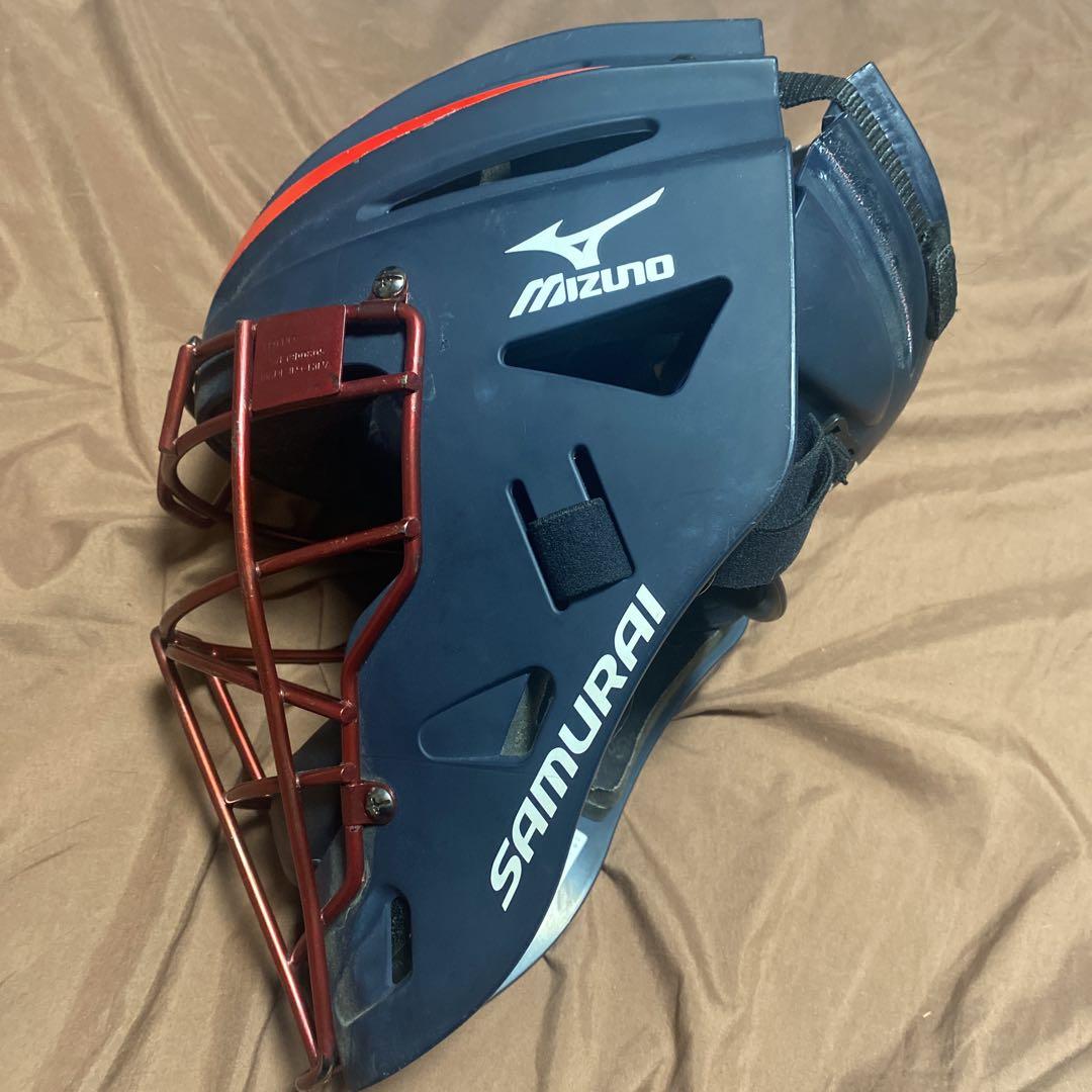 ホッケー型　キャッチャー　マスク　ヘルメット　阿部慎之助　侍ジャパン　ミズノ