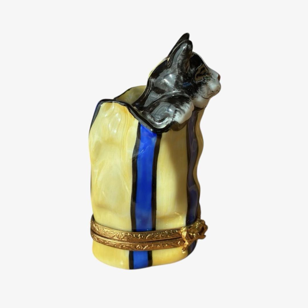 【世界限定750点】 リモージュボックス 猫 証明書付 フランス 小物入れ