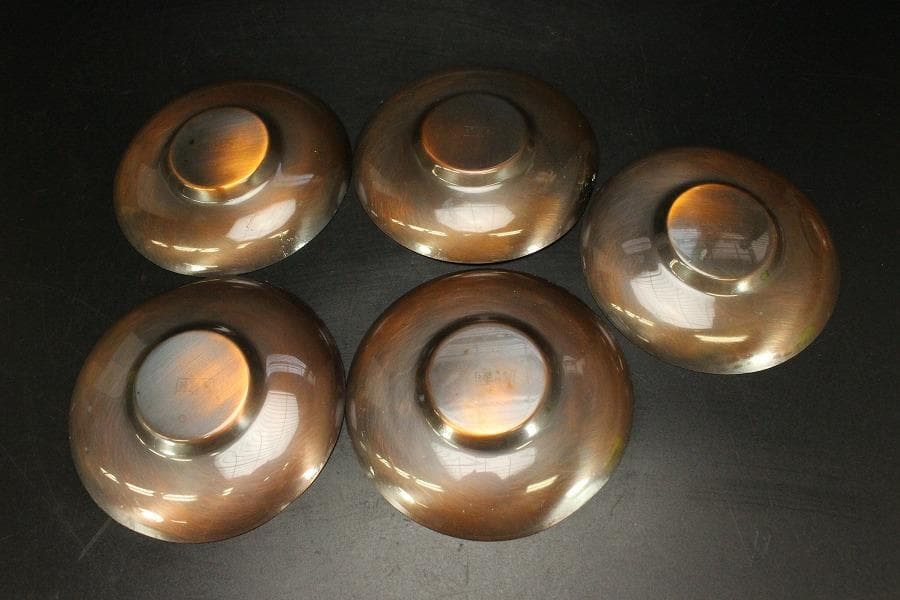 煎茶 銅製 湯沸 茶托 まとめて(A960)