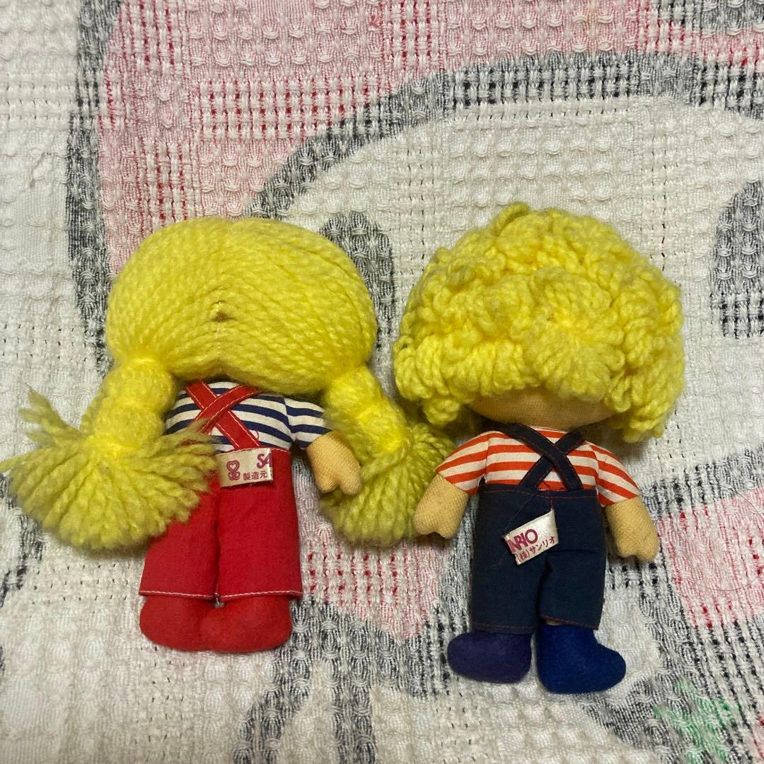 サンリオ　昭和レトロ　ヴィンテージ パティ＆ジミー　ぬいぐるみ　初期　中古品