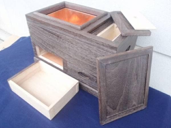 希少！◆送料無料◆新品 51巾 焼桐の豆火鉢 長火鉢 囲炉裏 (検/鉄瓶)