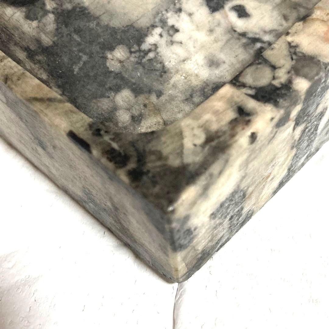豆斑玉石の古硯　豆斑美石　硯　3点足