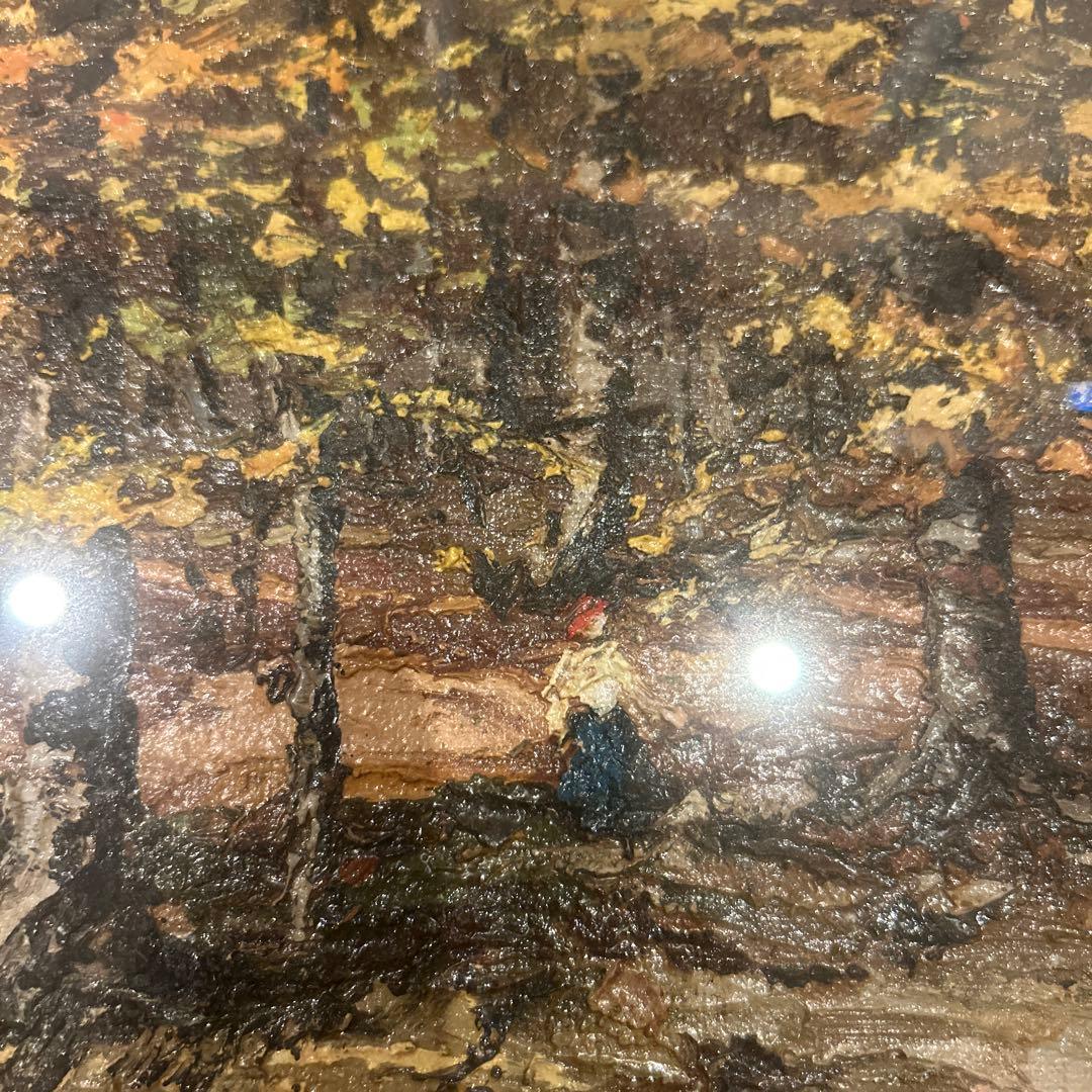 新品　木製額縁/絵入り　油彩額縁　風景画　絵画　リメイク・再利用向け 店舗在庫