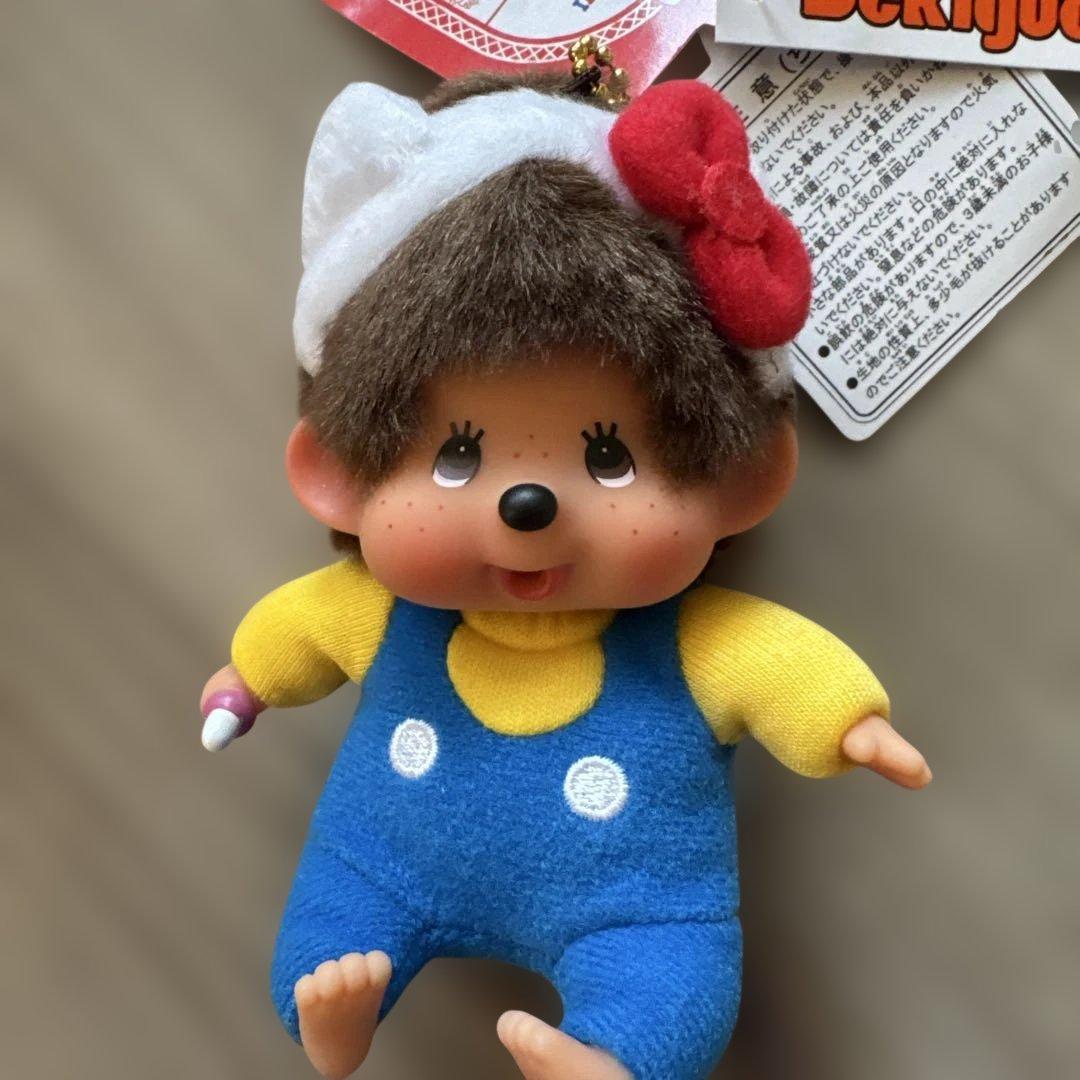 モンチッチ×サンリオ　ハローキティ　コラボ　顔デカSS マスコット　キーホルダー