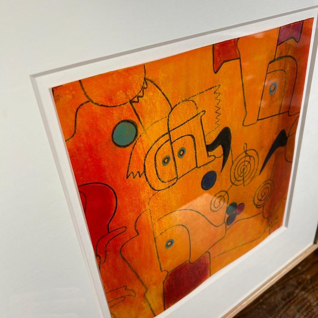 【最終値下げ】美品 谷川晃一「10月の翼」パステル画 1998年 額縁 絵本作家