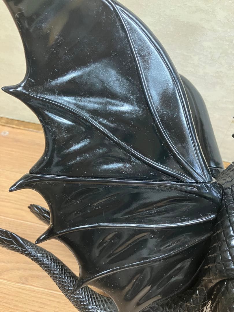 訳あり品　マルサンソフビ　キングギドラ　ブラックオブジェ