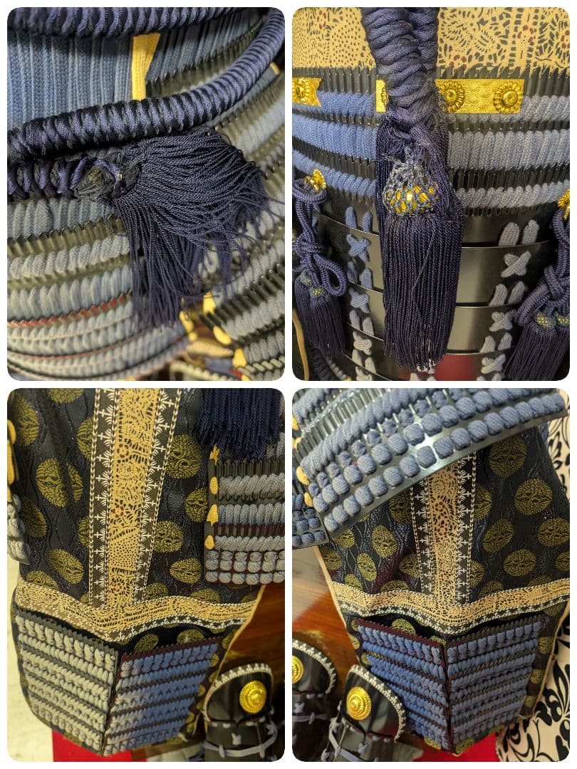 等身大 甲冑 鎧兜 鎧一式 甲冑 鎧櫃 鎧立付 面頰 青糸大縅鎧 伊達政宗公 写