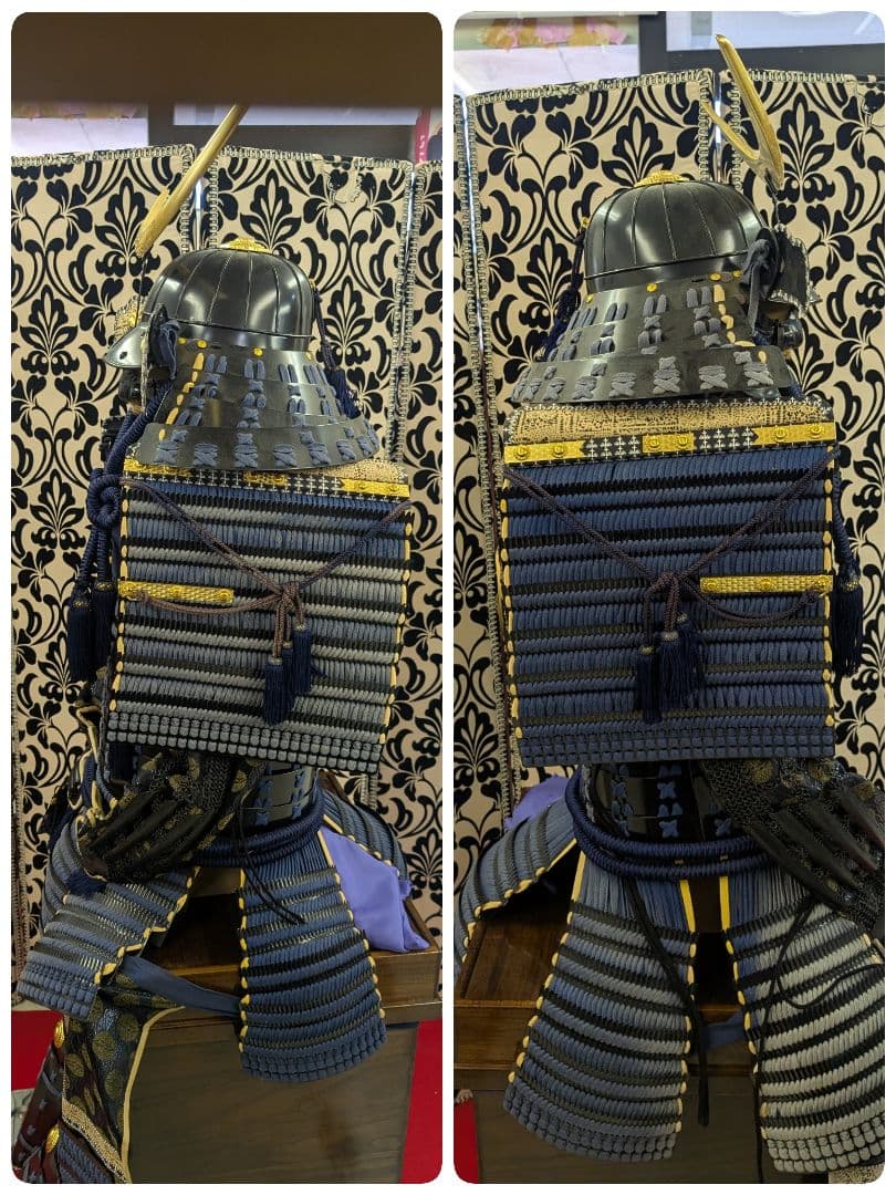 等身大 甲冑 鎧兜 鎧一式 甲冑 鎧櫃 鎧立付 面頰 青糸大縅鎧 伊達政宗公 写