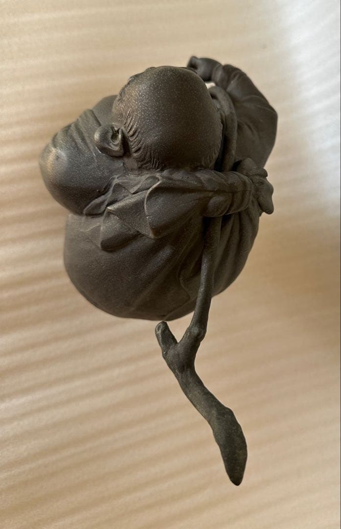 銅製 布袋様 净雲 在銘 七福神 高さ約27.5cm 縁起物 金属工芸
