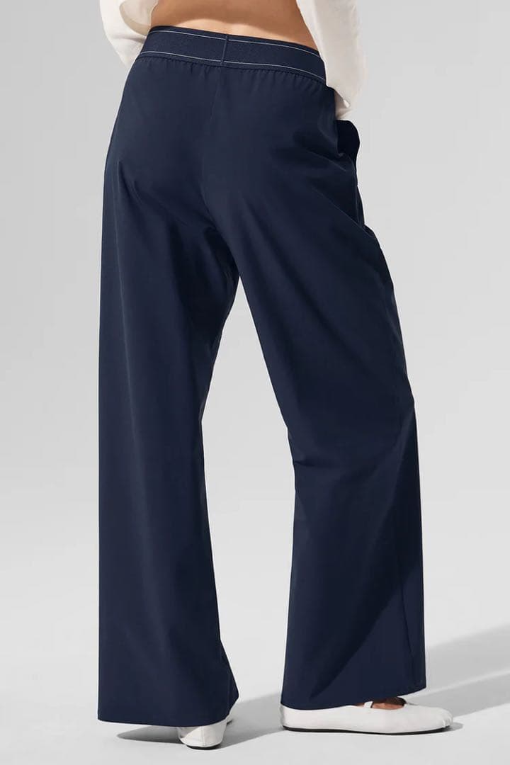 【正規品】Alo Yoga ボトムス トラウザー ネイビー Mサイズ