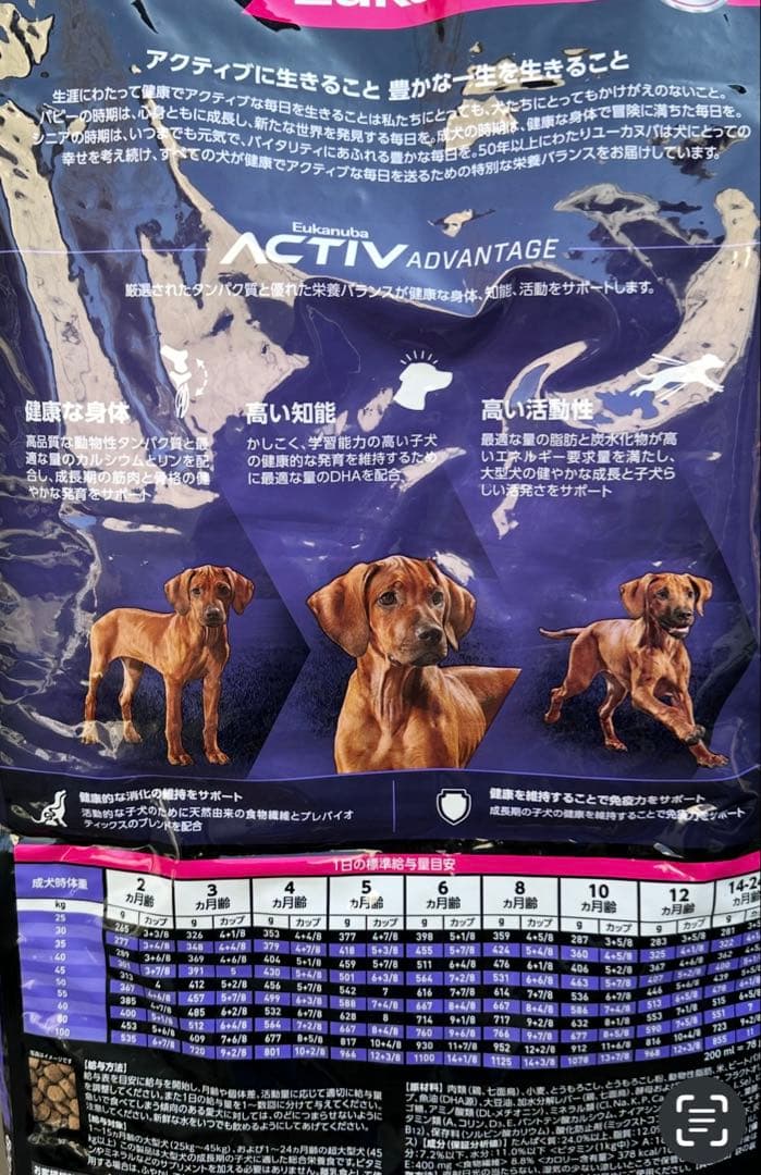 Eukanuba 子犬用ドライフード 15kg