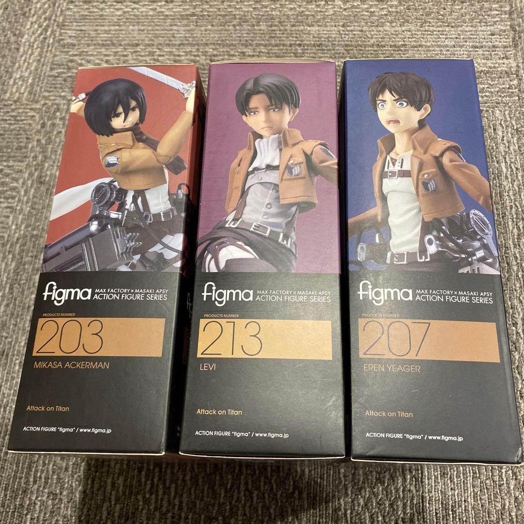 進撃の巨人 figma フィギュア エレン・イェーガー リヴァイ 兵長 ミカサ