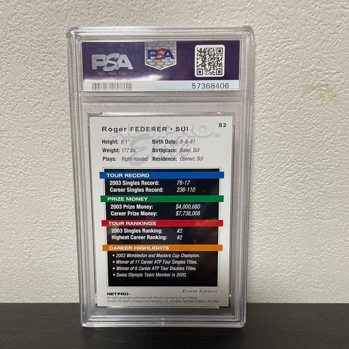 その他 2003 Netpro Elite Roger Federer PSA10
