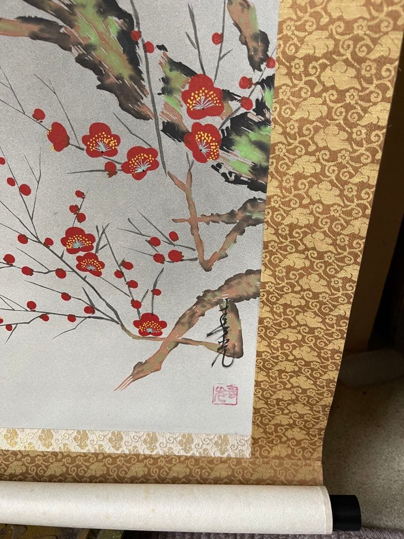 絹本画、手描き画、巻物画