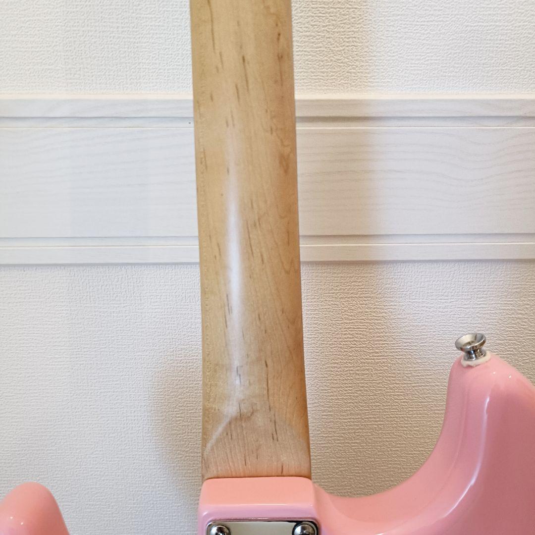 【メンテ済】Squier ストラトキャスター エレキギター 本体 ピンク