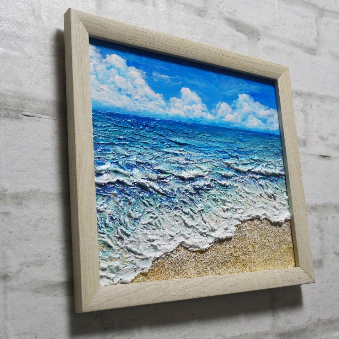 油絵 油彩 油彩画 絵 絵画 【真夏の海】
