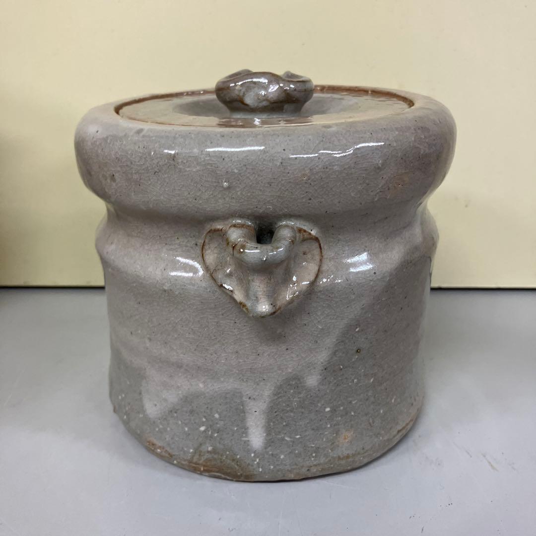 D-5 昭和レトロ 萩焼 陶器製 水指 水差し 茶道具 茶器 食器 和食器